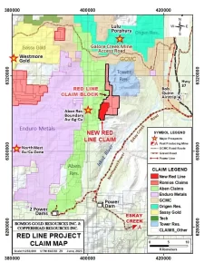 Figure 1: Red Line Project Claims Map